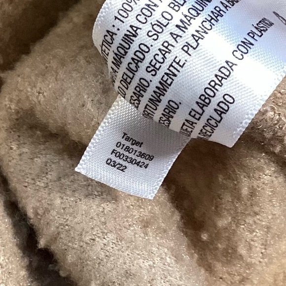 A New Day Teddy Bear Crewneck Pullover, Tan Color - Size XL Cozy Lightweight - Picture 8 of 10